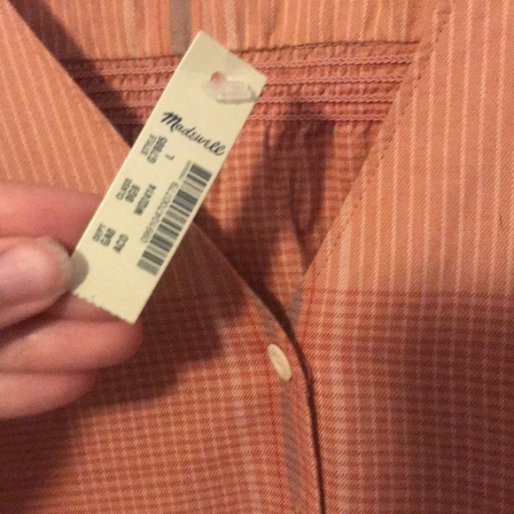 NWT Madewell Blush Plaid Blouse - Picture 3 of 4